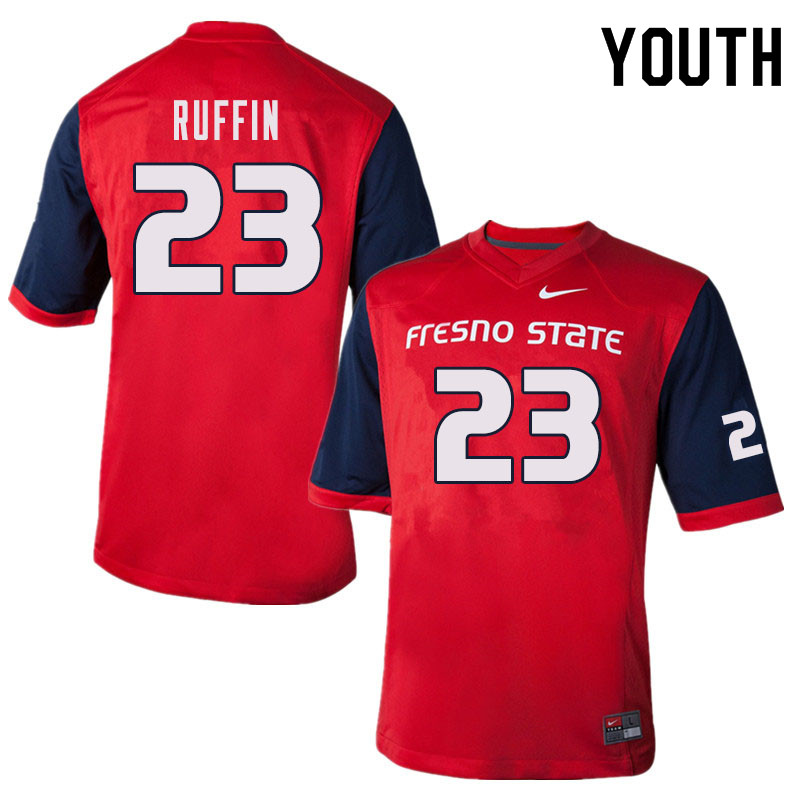 Youth #23 Deshawn Ruffin Fresno State Bulldogs College Football Jerseys Sale-Red